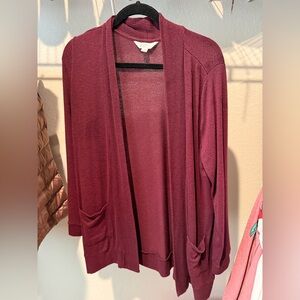 Market & Spruce Deep Red Knit Top